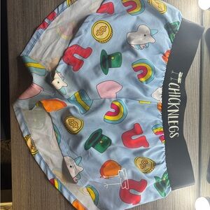 ChicknLegs Women's Athletic Shorts - Fun Print Blue